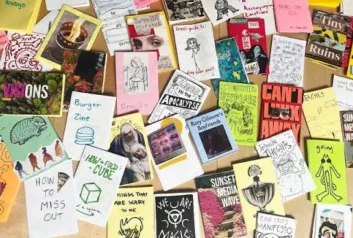 A pile of zines.