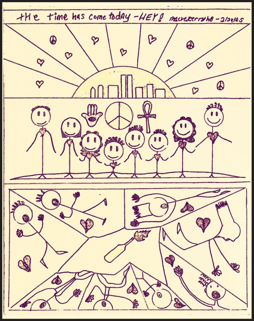 A page Terry Hinds Brandt's Comic - The Time Has Come Today, Hey!